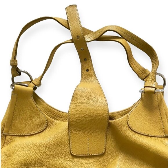 Prada yellow tumbled Daino‎ leather shoulder bag, Large - Picture 11 of 16